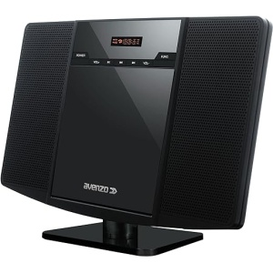 Reproductor de CD Avenzo AV6020NG con Potencia de 4W, Radio FM, Entrada SD y AUX IN, Control Remoto, Dimensiones 350 mm x 140 mm x 240 mm, Color Negro