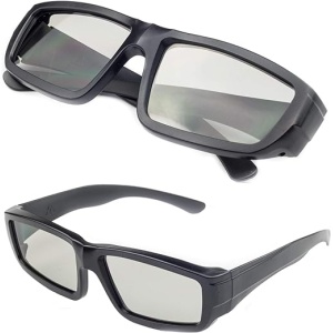 Set de 10 pares de gafas 3D universales polarizadas pasivas para cine en casa, color negro, pack para cine en casa