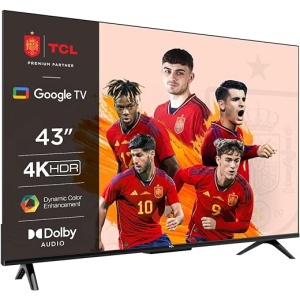 Smart TV TCL 43P639 con 4K HDR, Ultra HD, Google TV, Game Master, Dolby Audio y Google Assistant