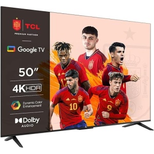 Smart TV TCL 50P639 con 4K HDR, Ultra HD, Google TV, Game Master, Dolby Audio y Google Assistant