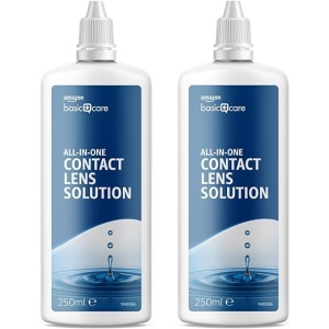 Solución para lentes de contacto todo en uno de Amazon Basic Care 2 x 250 ml