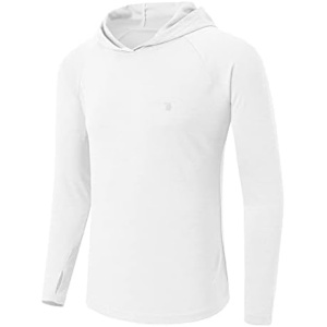 Sudadera para hombre Rdruko de secado rápido y transpirable con capucha, manga larga ideal para correr, deportes y el gimnasio. Ofrece protección UV y cuenta con agujeros para...