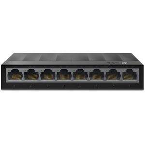 Switch Ethernet de 8 Puertos TP-Link LS1008G (10/100/1000 Mbps, Velocidad hasta 2000Mbps, Plug and Play, sin Ventilador, no gestionado)
