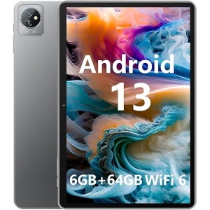 Tableta Blackview 10 pulgadas Tab70 WiFi (2024), Android 13, 6GB+64GB/2TB SD, WiFi 6, BT5.0, 6580mAh - Tableta Android, Cámara 5MP+2MP, Type-C, Google GMS, IPS de cuatro núcleos...