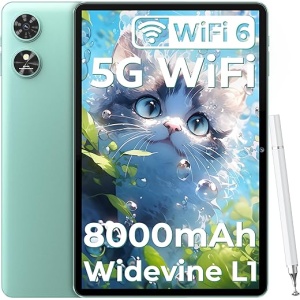 Tableta OUKITEL OT6 de 10.1 Pulgadas - Android 13, WiFi 6 Tablets, 16GB+64GB, 2TB TF, Batería de 8000mAh, Cámara de 5MP+2MP, WiFi 5G/Bluetooth 5.0, HD+ 1280*800, Google GMS,...