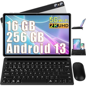 Tableta SEBBE de 11 pulgadas Android 13 PC Tablet con pantalla 2K, procesador Octa-Core 2.0 GHz, 16GB de RAM + 256GB de almacenamiento interno + ranura para tarjeta TF de 1TB,...