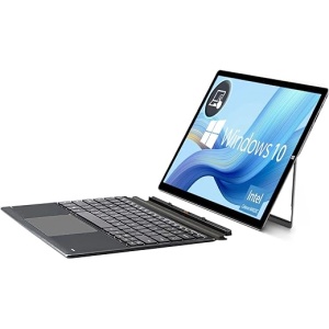 Tableta Windows de 11,6 pulgadas con teclado desmontable, procesador Intel J4105, 2 en 1, con pantalla táctil, 6 GB de RAM + 128 GB de almacenamiento, compatible con redes Wi-Fi...