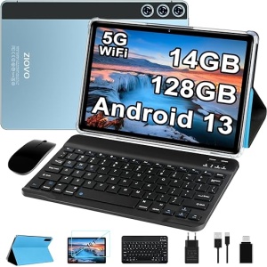 Tableta ZIOVO 2024 de 10 pulgadas con Android 13, 14GB de RAM + 128GB de ROM (1TB con tarjeta TF), procesador de 8 núcleos a 2.0GHz, conexión WiFi 5G+2.4G, batería de 8000mAh,...