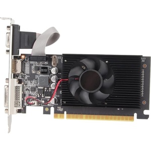 Tarjeta de Video GT610 de 2GB, GT 610 2GB DDR3 de 64 bits, Tarjeta Gráfica de Escritorio para Uso Comercial en Oficina, PCI E 1.1 X 16, Conexiones DVI, VGA, HDMI, Tarjeta de...