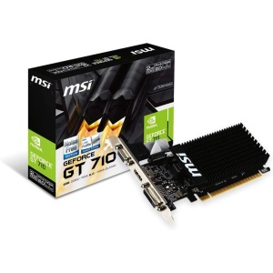 Tarjeta gráfica MSI V809-2000R NVIDIA GeForce GT 710 2GB - Pasiva, LP/ATX, GDDR3, PCI Express x8 2.0