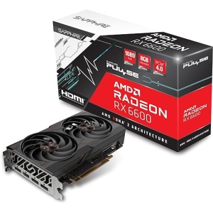 Tarjeta gráfica Sapphire Pulse AMD Radeon RX 6600 Gaming de 8GB GDDR6 con HDMI/Triple DP