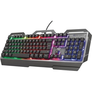 Teclado Gaming Trust Gaming GXT 856 Torac con Placa Superior Metálica e Iluminación