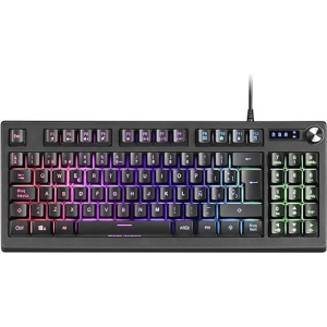 Teclado H-Mech Compacto TKL Mars Gaming MKREVOES con Pad Numérico, Iluminación Full RGB y Idioma Español