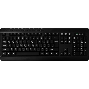 Teclado Multimedia con Cable MediaRange GR, QWERTY, 9 Teclas Especiales, Conexión Plug & Play USB 2.0, Resistente a Salpicaduras y Altura Ajustable