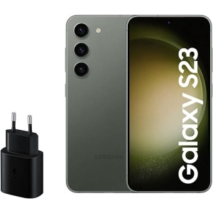 Teléfono inteligente SAMSUNG Galaxy S23 de 256GB con Cargador de 45W - Android, Batería de 3900 mAh, Desbloqueado, Verde (Edición Española)