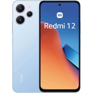 Teléfono inteligente Xiaomi Redmi 12 con 4GB de RAM y 128GB de almacenamiento en color azul cielo [Versión Global]