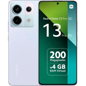 Teléfono inteligente Xiaomi Redmi Note 13 Pro, 5G, 8 GB de RAM y 256 GB de almacenamiento, pantalla de 6,67 pulgadas con resolución de 1,5K y tecnología AMOLED a 120 Hz,...
