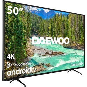 Televisor Daewoo D50DM54UANS - Android TV de 50 Pulgadas 4K HDR con Dolby Vision y Dolby Atmos, con Chromecast integrado y control remoto Bluetooth con Google Assistant