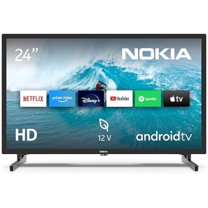 Televisor NOKIA de 24 Pulgadas, 60 cm, HD LED Smart Android TV, para Camping de 12V, WLAN, Triple Sintonizador DVB-C/S2/T2 - Modelo HEA24GH220 - 2023