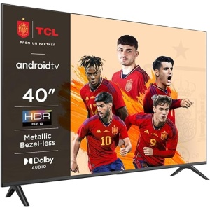 Televisor TCL 40S5401A de 40" Smart TV, HDR, HD, Direct LED con Android TV, diseño Bezeless (cuidado infantil, Dolby Audio, compatible con el asistente de Google)