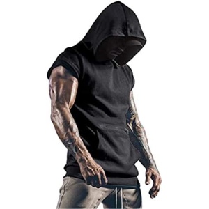 Tirantes Deportivos Cabeen para Hombre: Camiseta Fitness Sudadera sin Mangas con Capucha, Ideal para Culturismo y Gym, con Bolsillos