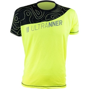 ULTRANNER ARVES - Camiseta de Manga Corta Técnica - Transpirable y Ultraligera - Ideal para Trail Running, Trekking y Más - Amarillo Fluorescente