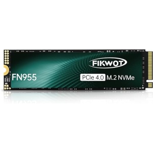 Unidad de Estado Sólido Interna Fikwot FN955 de 1TB M.2 PCIe Gen4 con Grafeno para Refrigeración - Velocidad de hasta 7350MB/s, Caché SLC Dinámica, Compatible con Laptops y PCs