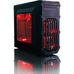 VIBOX Ultra 11SW - Equipo de juegos (21.5", AMD A8-7600, 16 GB de RAM, 1 TB de almacenamiento, AMD Radeon R7, Windows 10) en color verde - teclado francés AZERTY