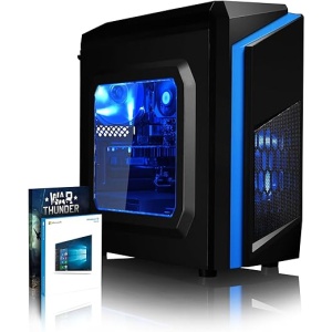 Vibox Warrior 4 - Equipo de Juegos (AMD FX-6300, 8 GB de RAM, 1 TB de Almacenamiento, AMD Radeon R7 370) en Color Rojo Neón