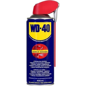 WD-40 Spray Multi-Usos 400ml: Lubricante, Desbloqueante, Anticorrosivo, Aislante, Limpiador de Metales y Plásticos, y Repelente de Humedad