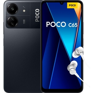XIAOMI Poco C65 - Teléfono móvil con 8+256GB, pantalla de 6.74” HD+ 90Hz, MediaTek Helio G85, cámara triple de 50MP+2MP+QVGA, 5000mAh, NFC, color negro (Versión ES)